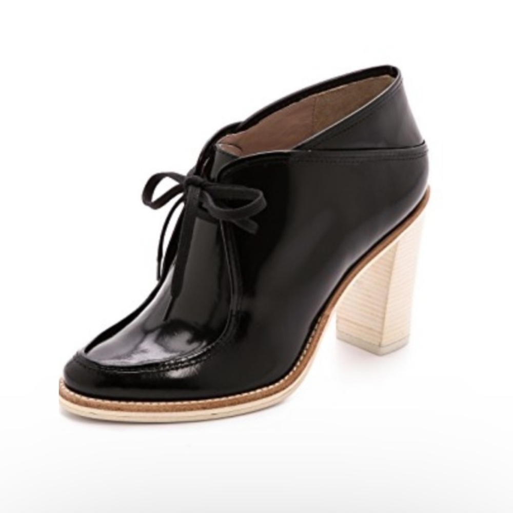 Derek Lam 10 Crosby Leather Women's Lace Up Ankle Boots Size 9.5 Black Y2K 90s